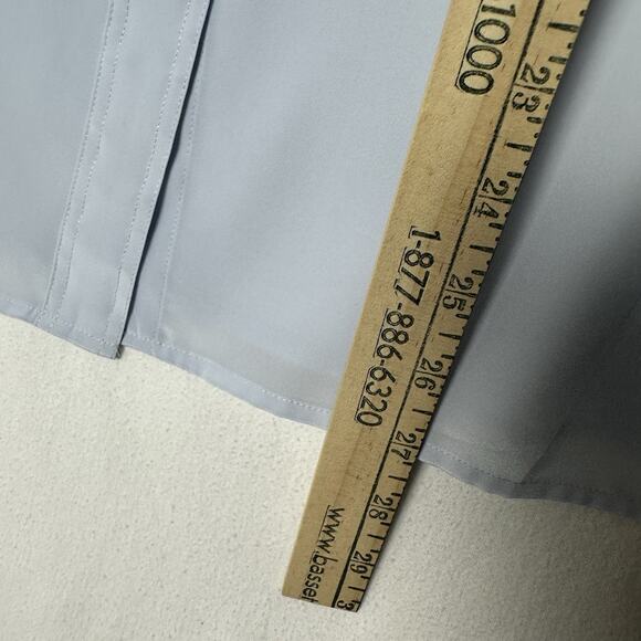 Liz Claiborne Light Blue Button Blouse Women Sz 8 Work Wear Career Shirt Vtg 80s - Picture 10 of 11
